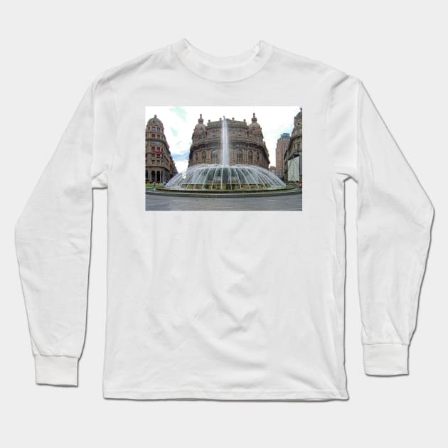 Piazza De Ferrari Long Sleeve T-Shirt by tomg